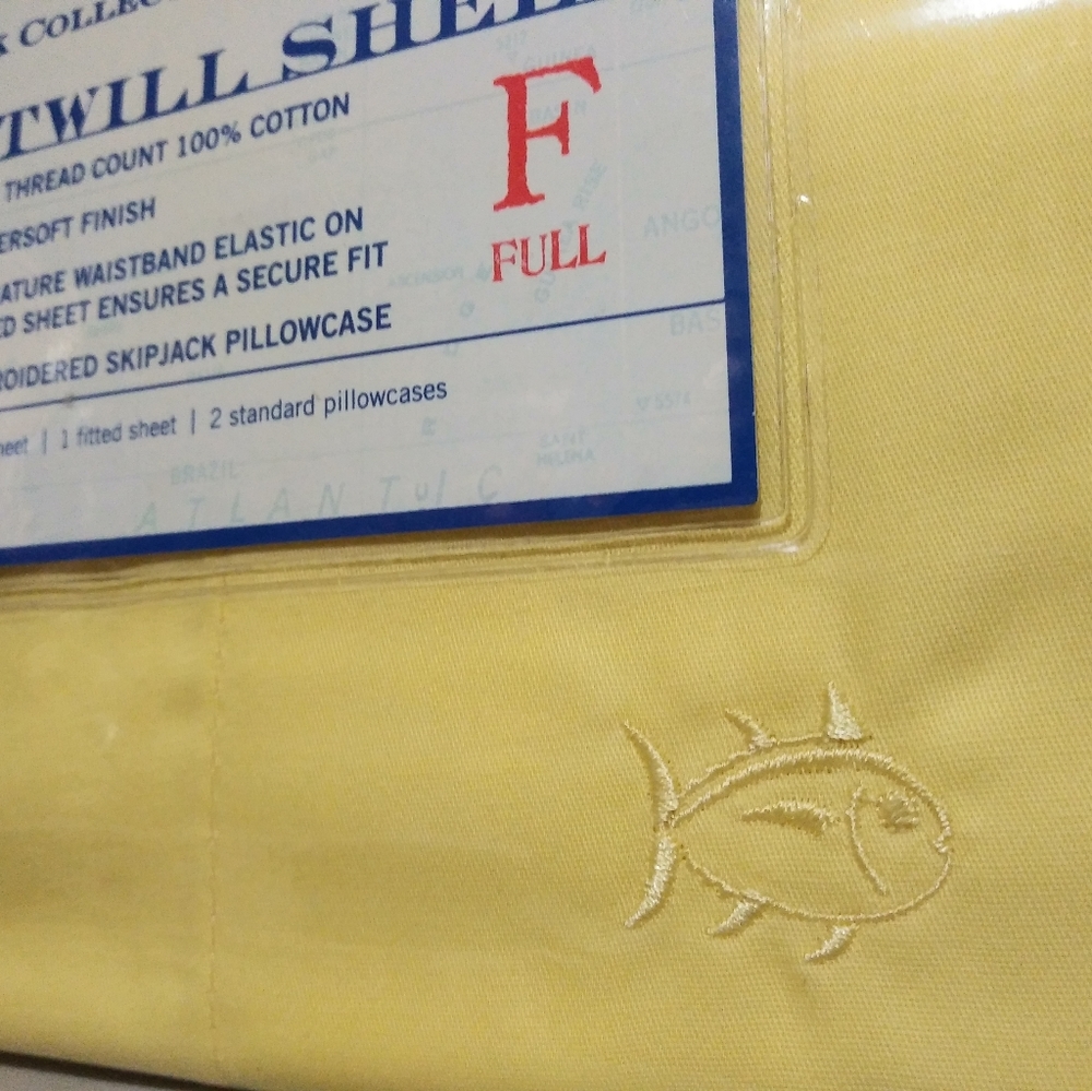 New Southern Tide Full size sheet set Yellow - Picture 2 of 6